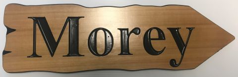 Wooden arrow sign